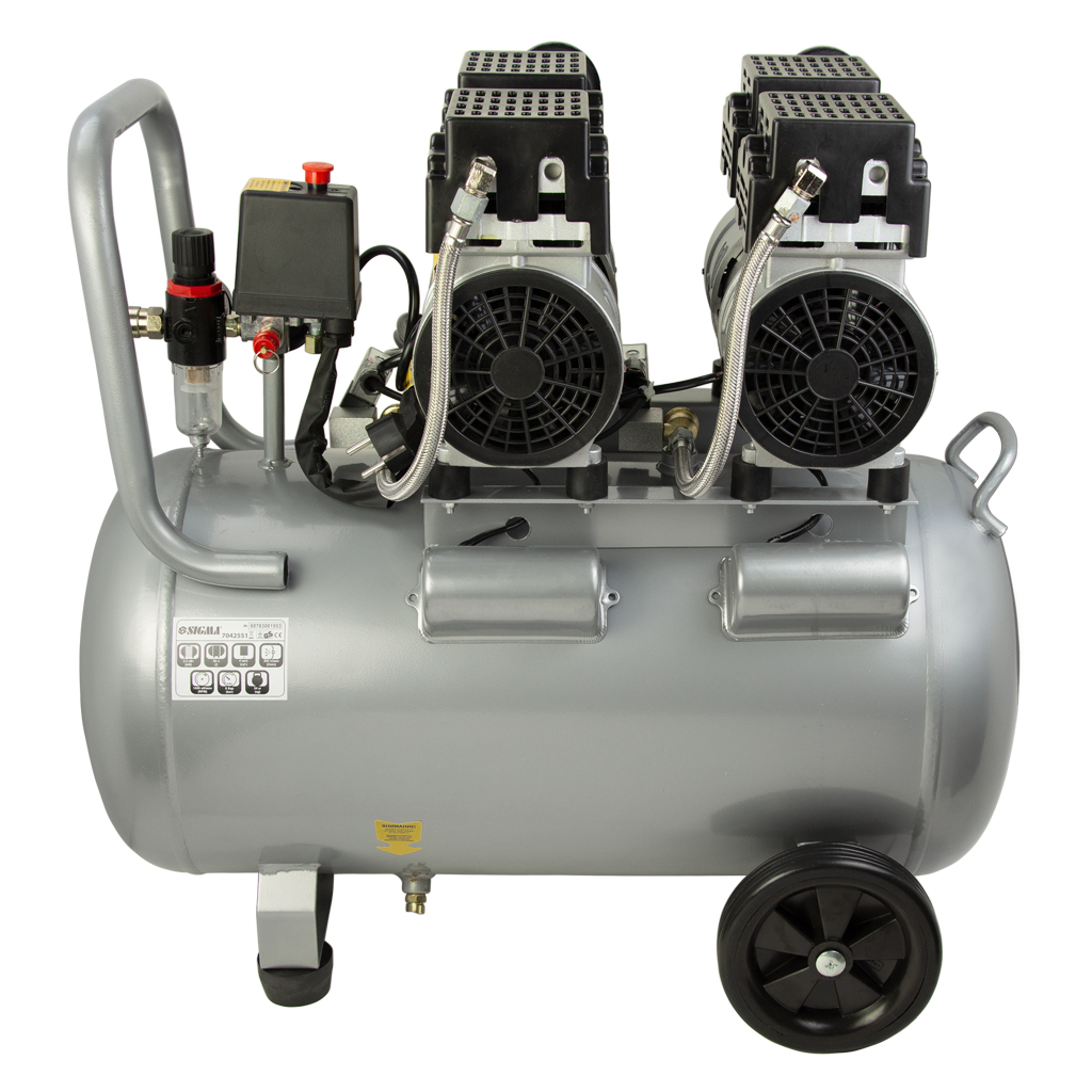 Компресор Sigma чотирициліндровий безолійний 2.2кВт 1400об/хв 320л/хв 8бар 50л (7042551) - зображення 4