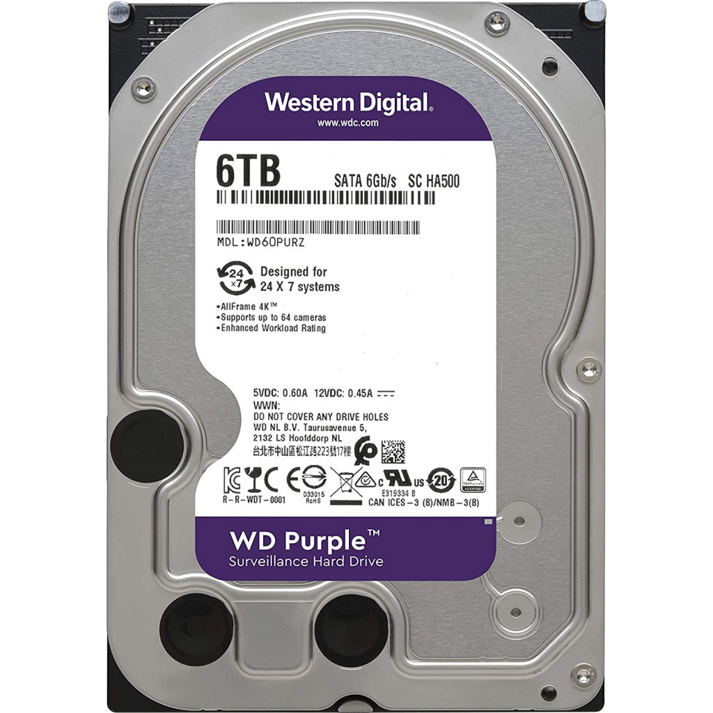 Жорсткий диск 3.5" 6TB WD (# WD63PURZ #) - зображення 1
