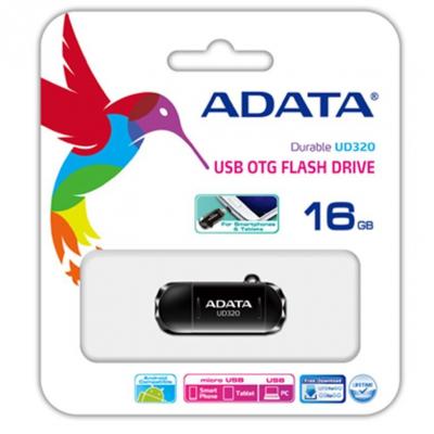 USB флеш накопичувач ADATA 16GB UD320 Black USB 2.0 OTG (AUD320-16G-RBK) - зображення 5