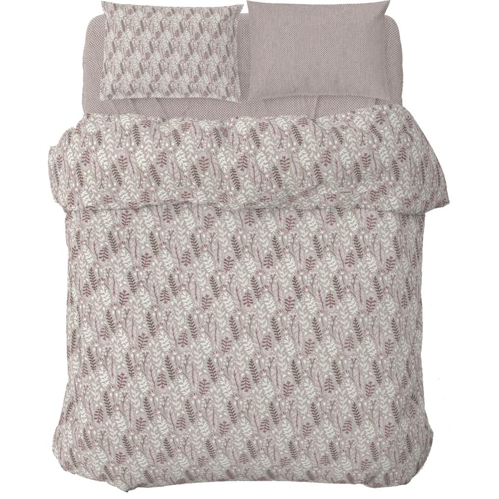 Постільна білизна Home Line Цвітіння трав/пшоно сіро-ліловий, бязь, полуторний (181397) - изображение 1