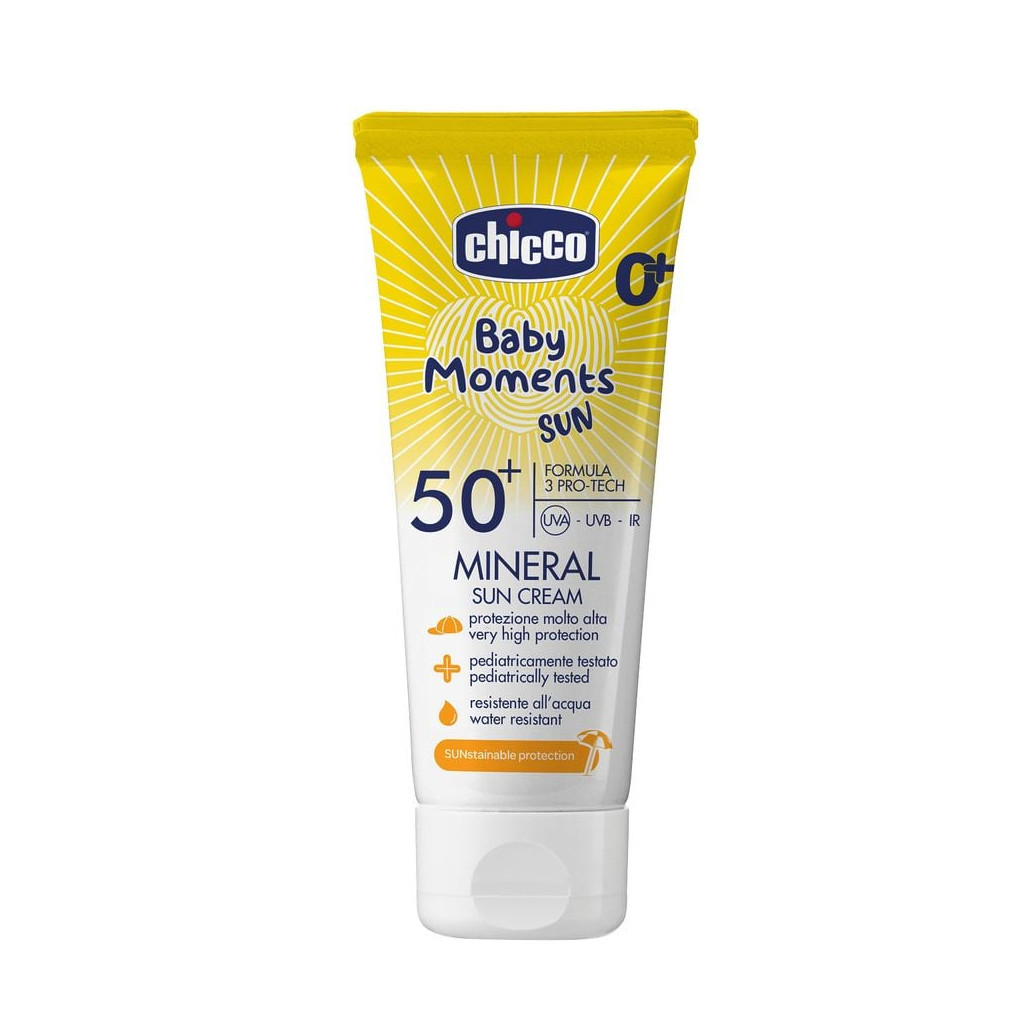 Дитячий крем Chicco 50 SPF сонцезахисний мінеральний , 75 мл (11259.00) - зображення 1