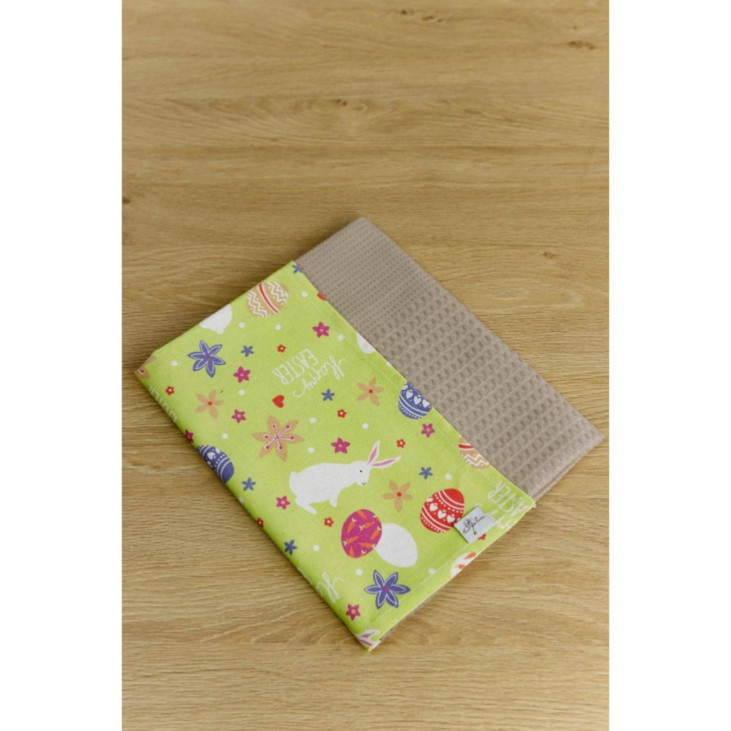 Рушник Прованс набір вафельних Писанка зелена 45х55 см 2 шт (4823093443761) - зображення 1