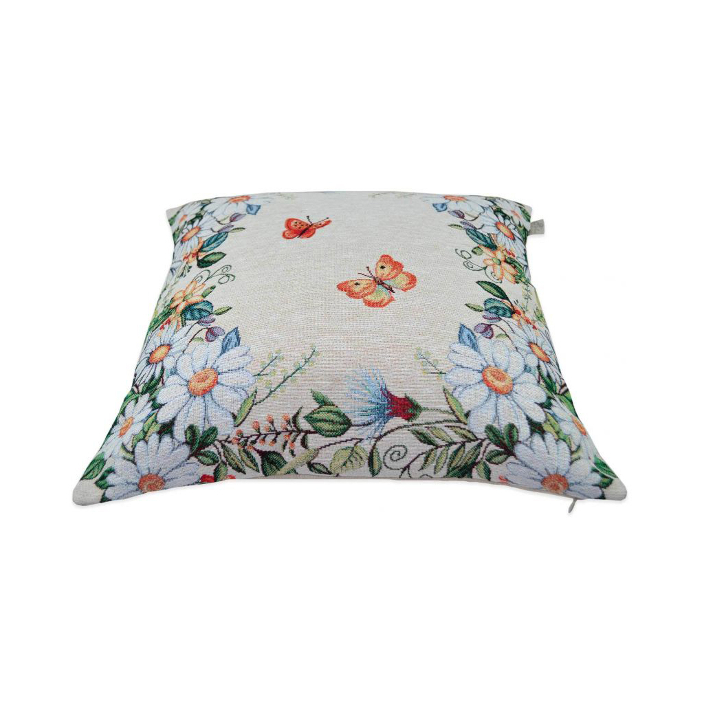 Наволочка Прованс декоративна гобеленова Alicia 45х45 Метелики і квіти (4823093430815) - зображення 2