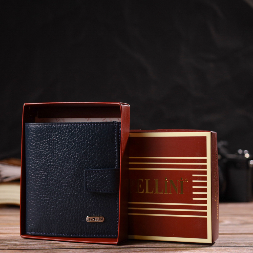 Гаманець Canpellini З натуральної шкіри Синій (21746) - зображення 10