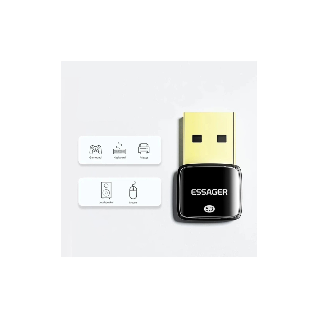 Bluetooth-адаптер Essager Starlord USB Bluetooth 5.3 (EBT53-XJ01-Z) - зображення 3
