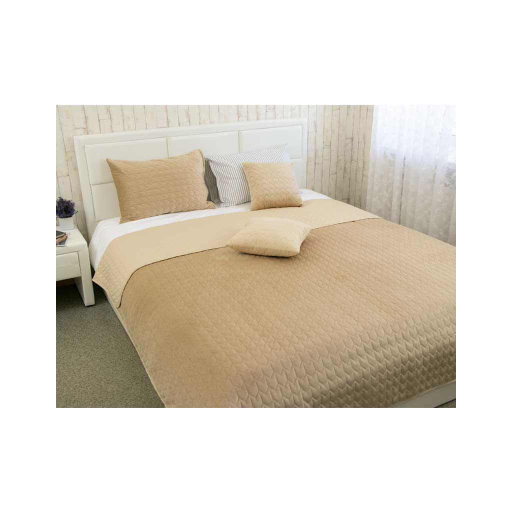 Покривало Руно двостороннє VeLour Бежеве 220х240 см (330.55_Beige) - зображення 1