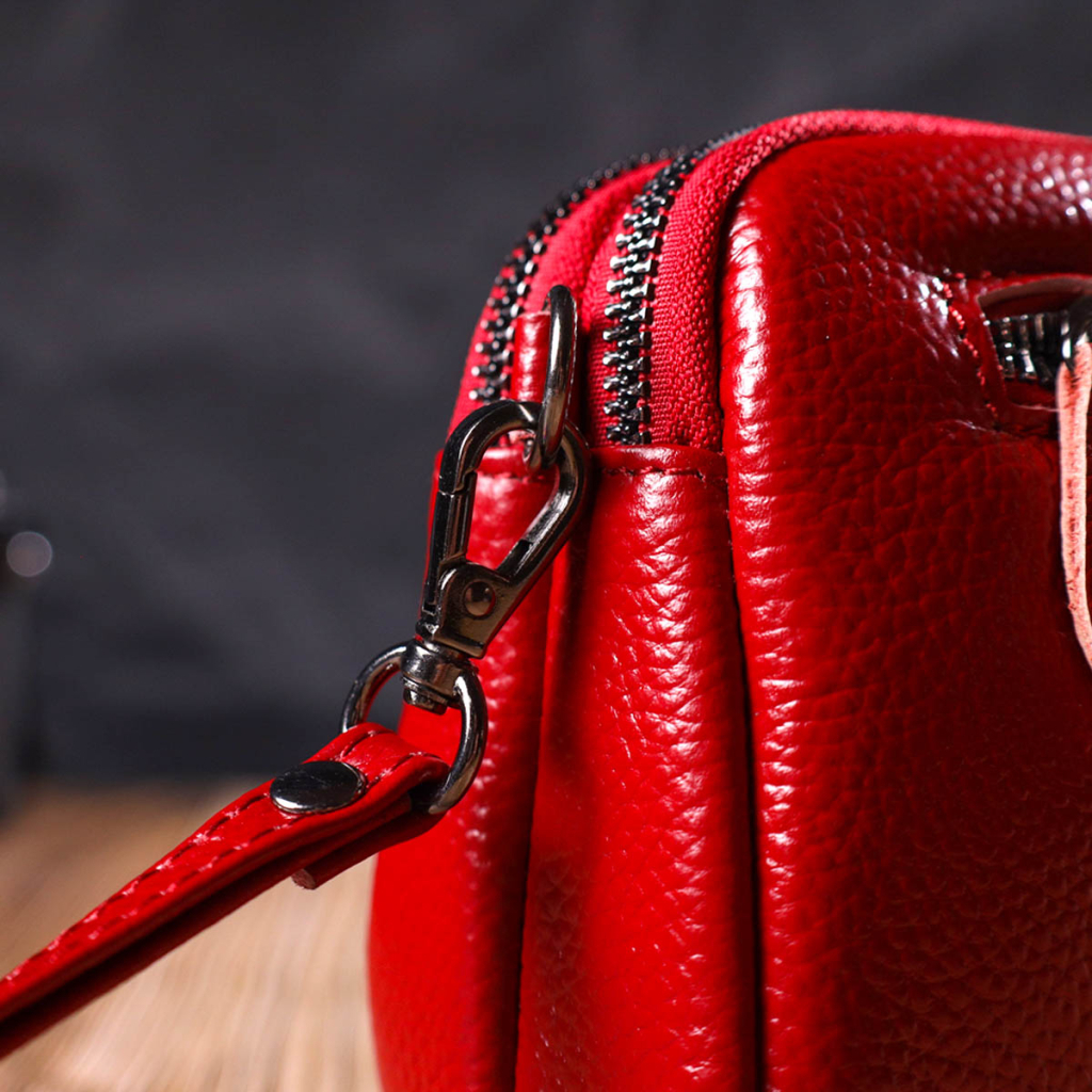 Сумка Vintage З натуральної шкіри Червона (22125) - зображення 10