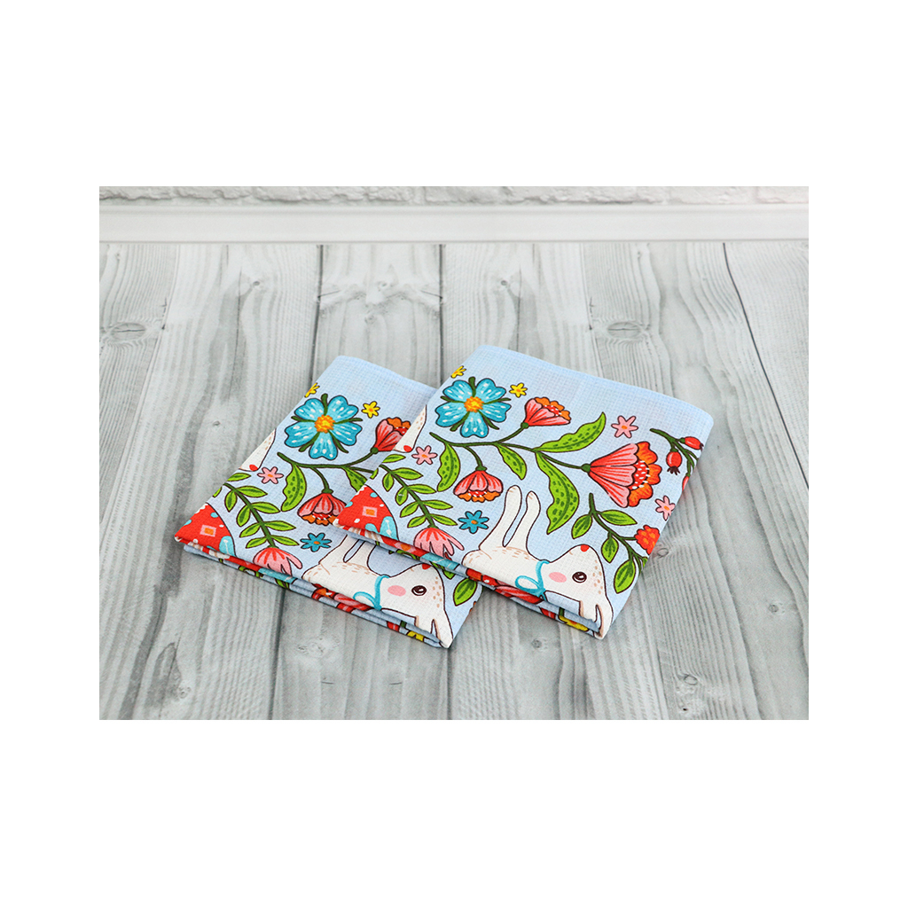 Рушник Руно вафельний набивний Великдень блакитний 45х60 см (205.15_Великдень блакитний_3) - изображение 4