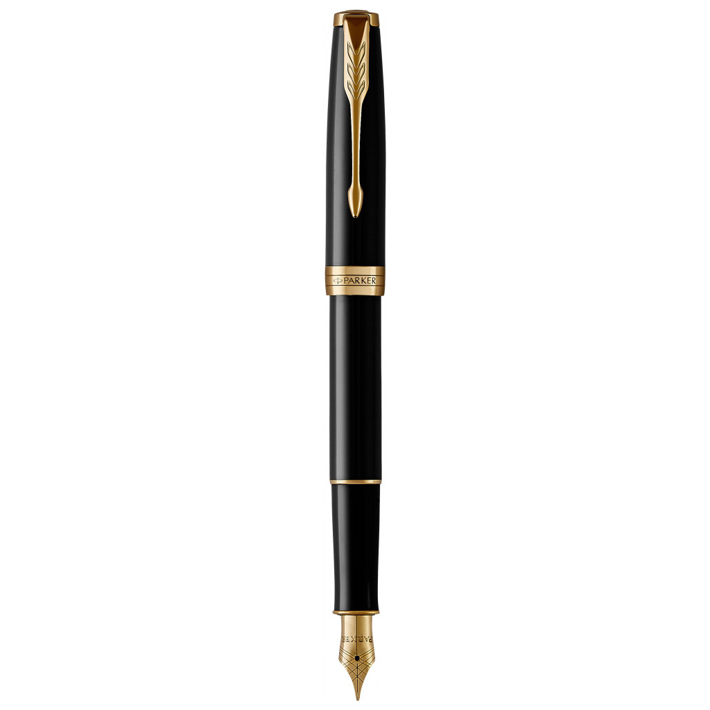 Ручка пір'яна Parker SONNET 17 Black Lacquer GT FP F (86 015) - зображення 1