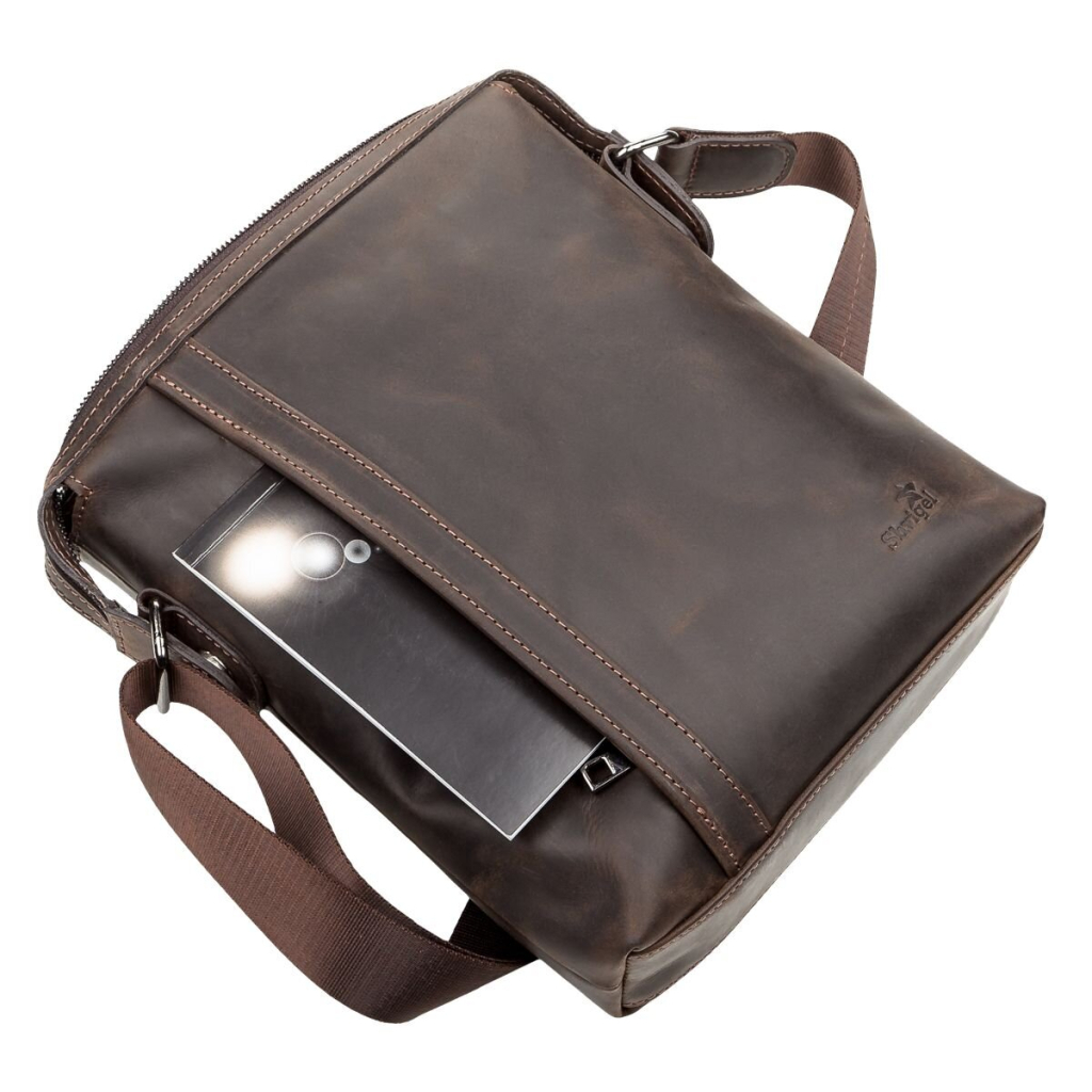 Сумка Shvigel Шкіряна Коричнева (11099) - зображення 7