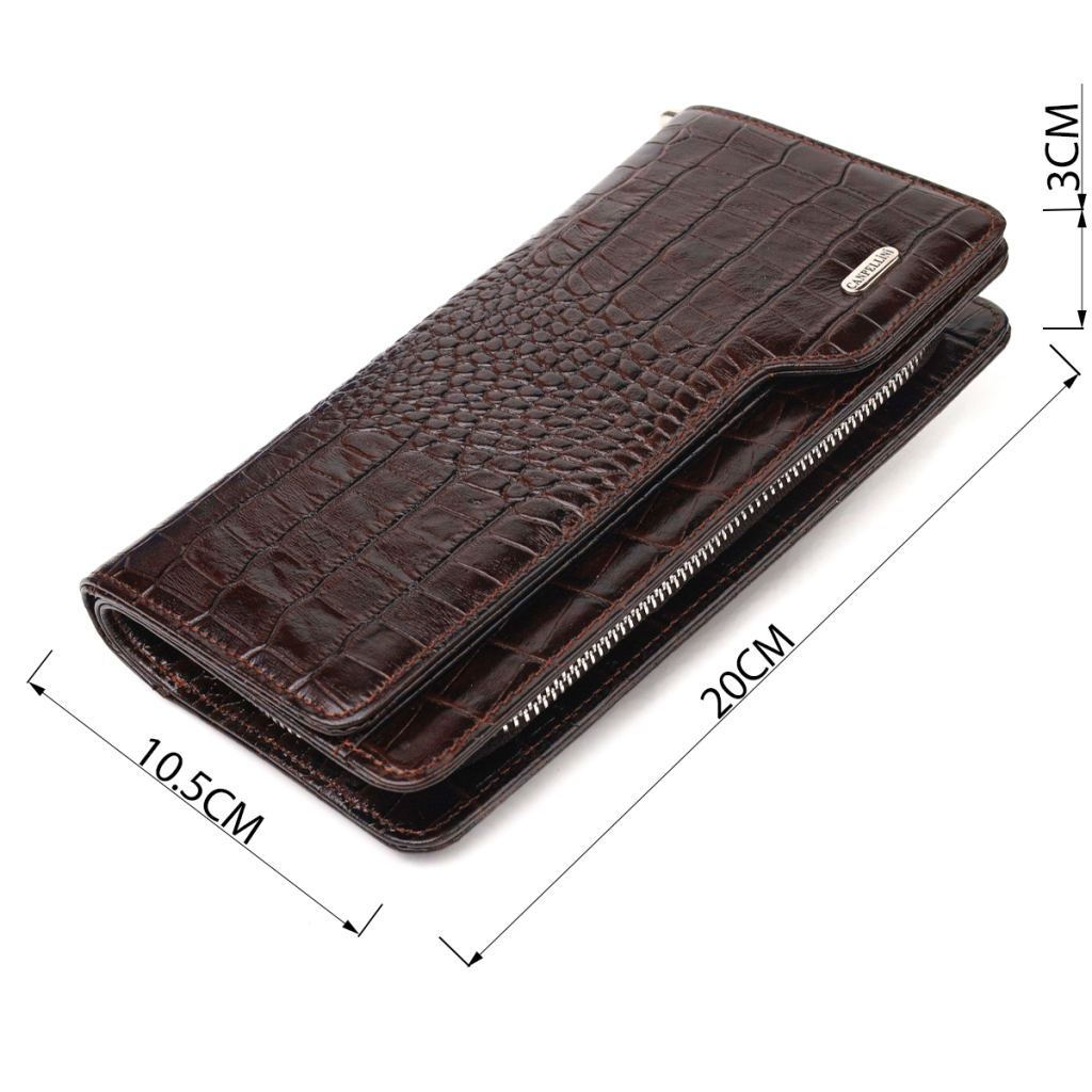 Портмоне Canpellini З натуральної шкіри Коричневе (21536) - зображення 3