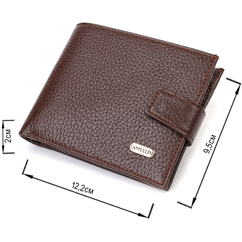 Гаманець Canpellini З натуральної шкіри Флотар Коричневий (21886) - зображення 3