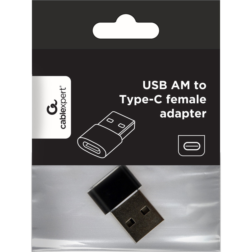 Перехідник USB-A Male to USB-C Female USB2.0 Cablexpert (A-USB2-AMCF-02) - зображення 3