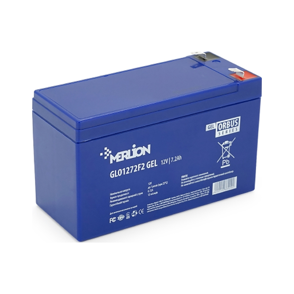 Батарея до ДБЖ Merlion GLO 12V 7.2Ah GEL (GLO1272F2 GEL) - зображення 1