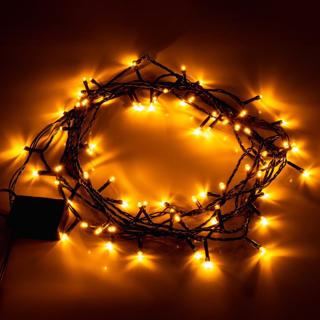 Гірлянда YES! Fun Нитка 70 LED Жовта 4.9 м 8 режимів Мерехтіння (974852) - зображення 3