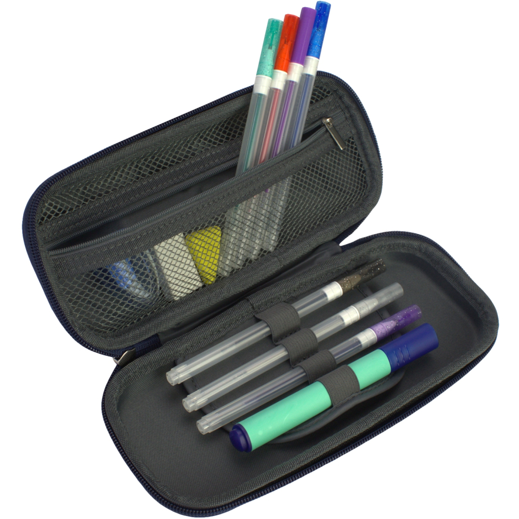 Пенал Cool For School з тисненням 1 відділення з відворотами Синій (CF87292) - зображення 2