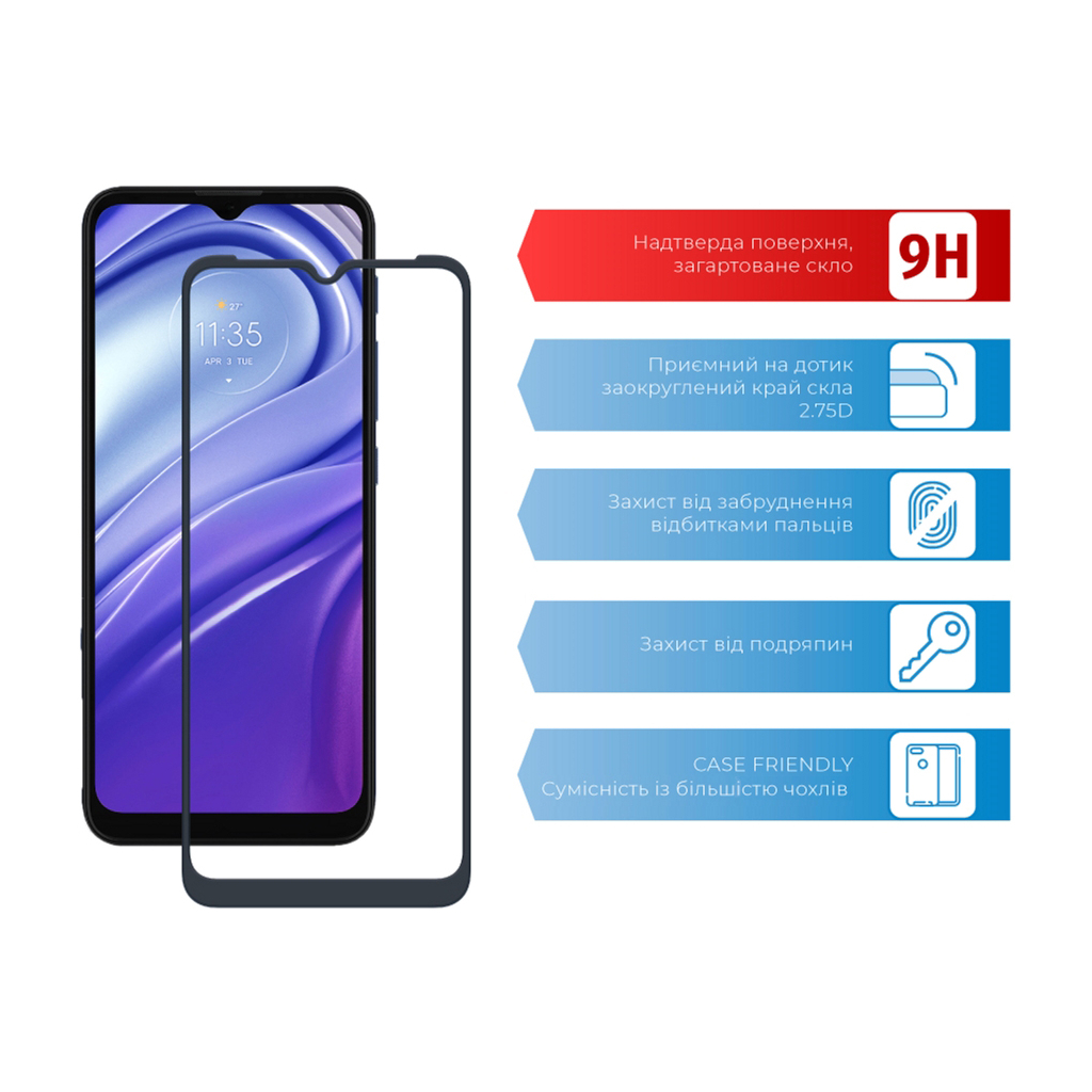 Скло захисне ACCLAB Full Glue MOTO G20 (1283126514388) - зображення 2