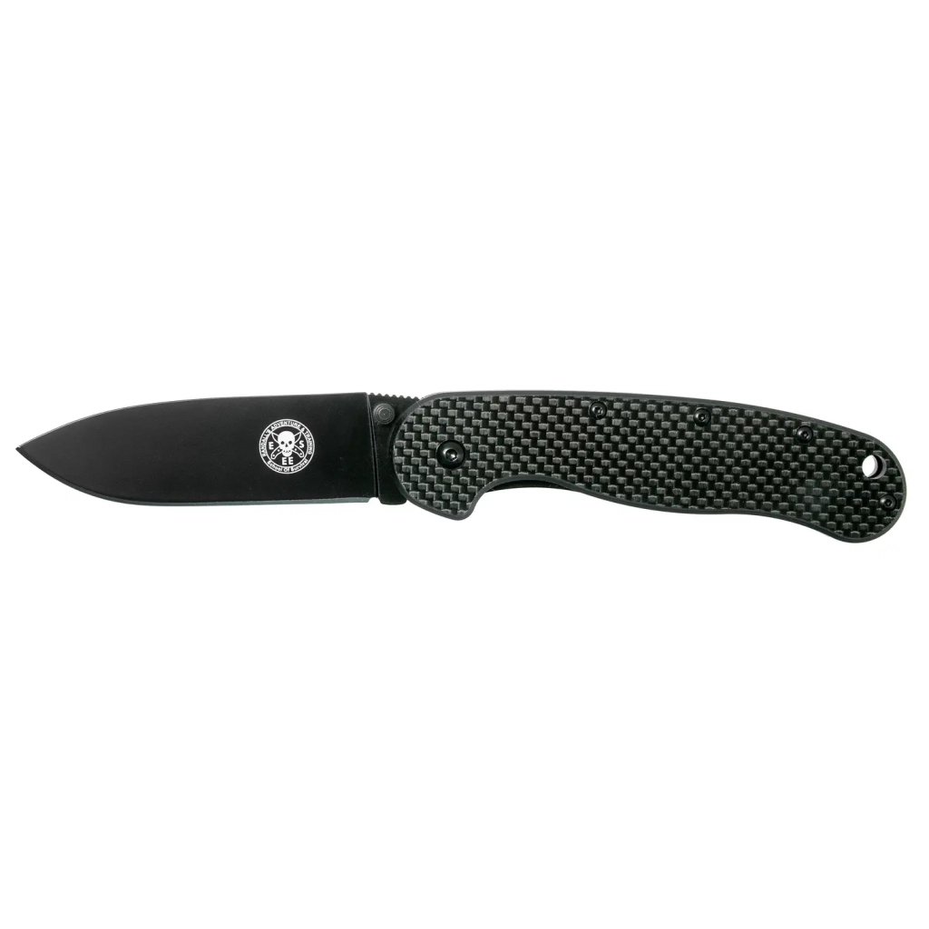 Ніж Esee Avispa Black Blade D2 Carbon fiber G10 Black (BRK1302CFB) - зображення 1