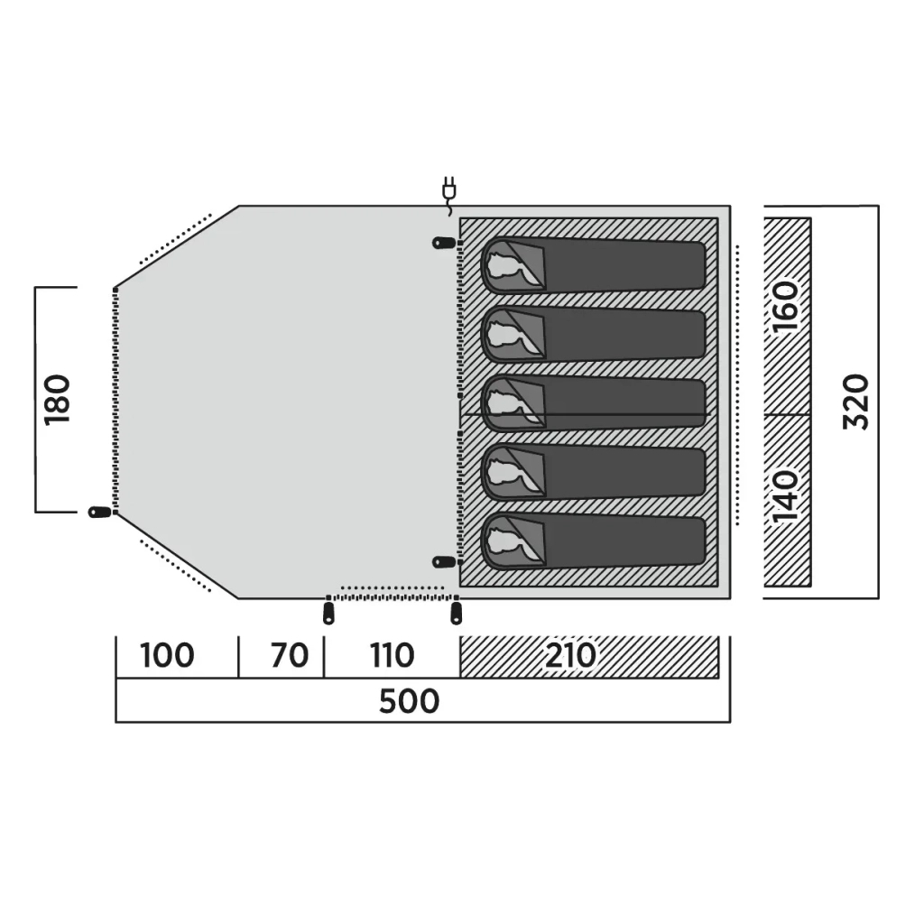 Намет Easy Camp Hamra 5 (120495) (931571) - зображення 7