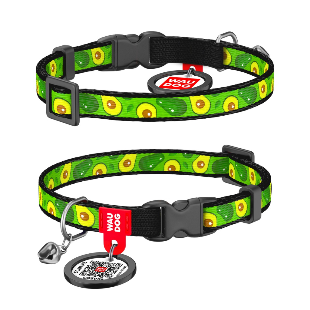 Нашийник для тварин WAUDOG Авокадо з QR паспортом XS 20-30 см (5280) - зображення 4