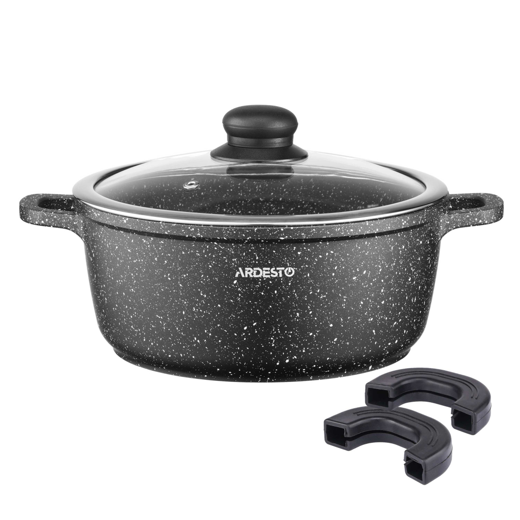 Каструля Ardesto Gemini Anzio, 5л, алюміній, чорний (AR2454GE) - зображення 9