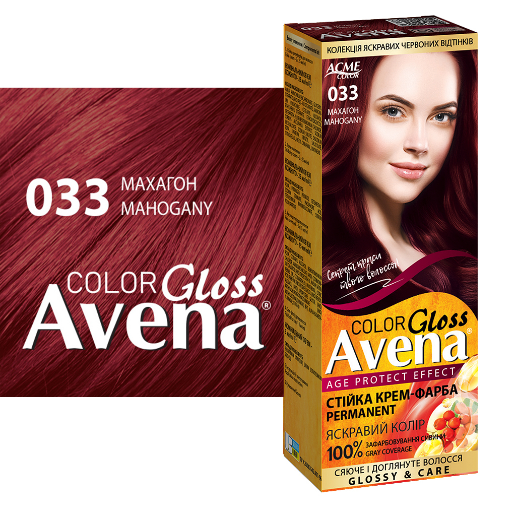 Фарба для волосся Acme Color Avena Gloss Color Стійка 033 - Махагон (4823115502704) - изображение 3