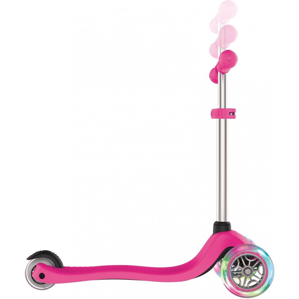 Самокат Globber PRIMO LIGHTS, Рожевий, колеса з підсвіткою (423-110-2) - зображення 2