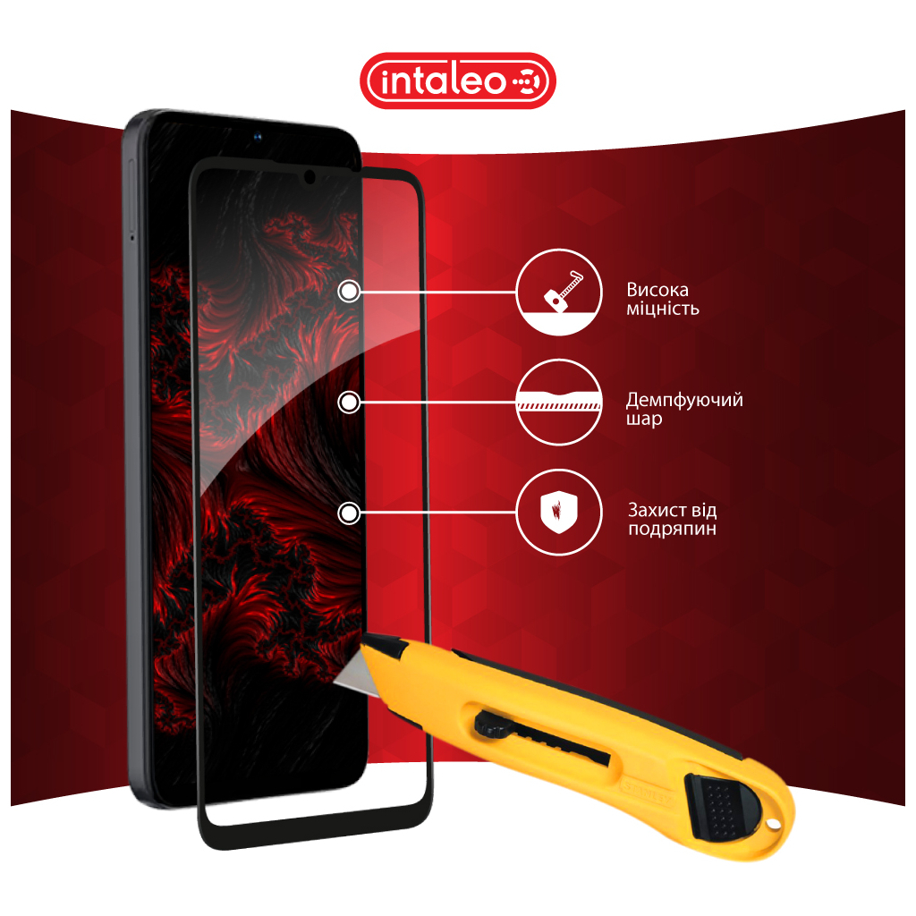 Скло захисне Intaleo Full Glue ZTE Blade A55 Black (1283126598746) - зображення 5