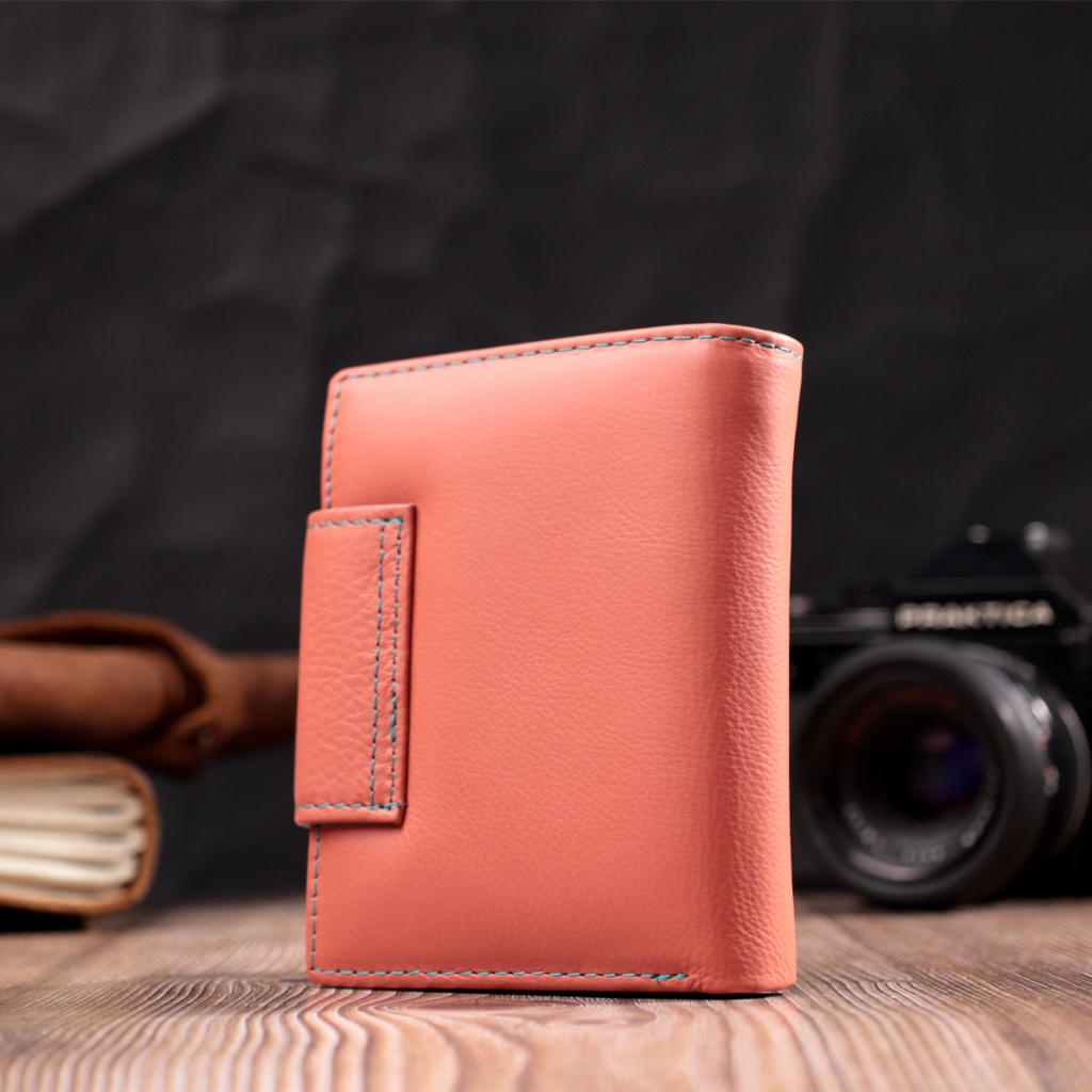 Гаманець ST Leather З натуральної шкіри Помаранчевий (19447) - зображення 10