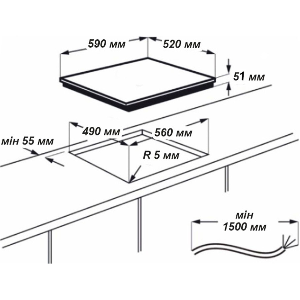 Варочна поверхня Grunhelm GPC 723 BE - изображение 4