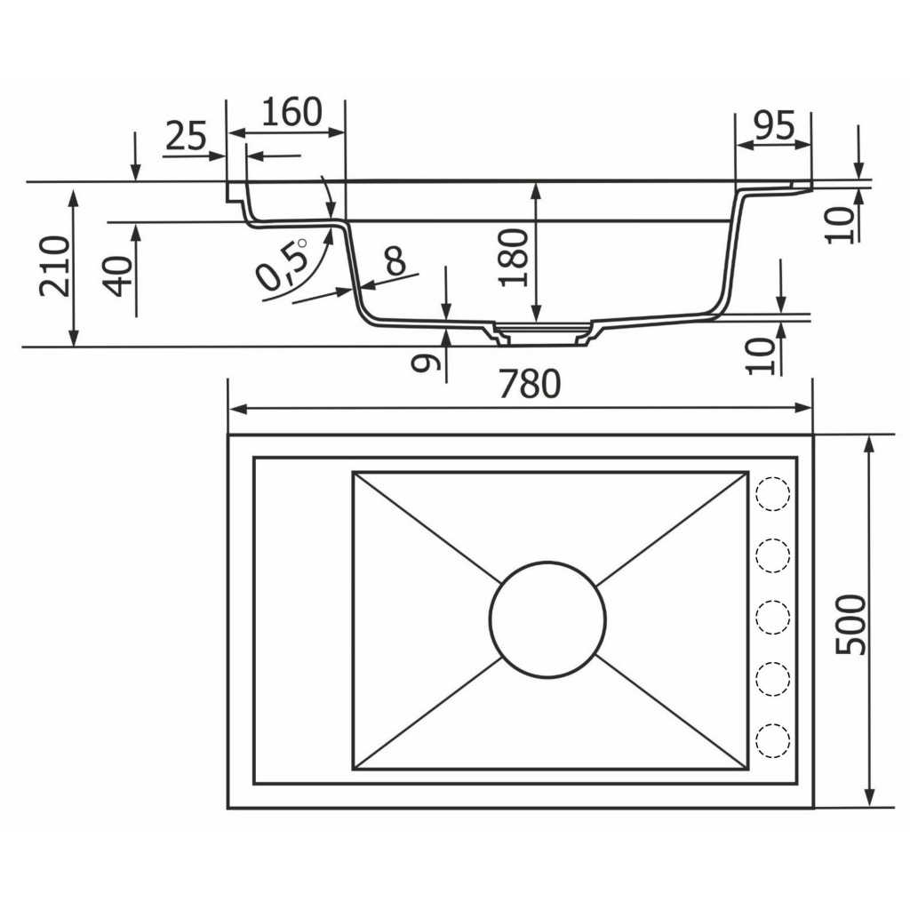Мийка кухонна GRANADO Royal Estella terra (+ подрібнювач Algar 1000 + змішувач Ferrol inox + дозатор Redondo inox + ко (ksg0303) - зображення 12