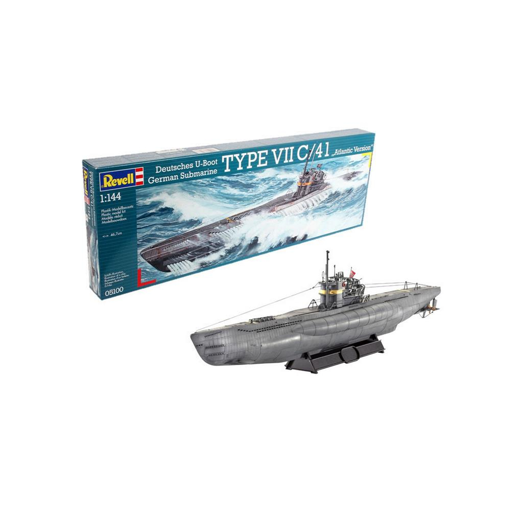 Збірна модель Revell Підводний човен Type VII C/41 рівень 4 масштаб 1:144 (RVL-05100) - зображення 1