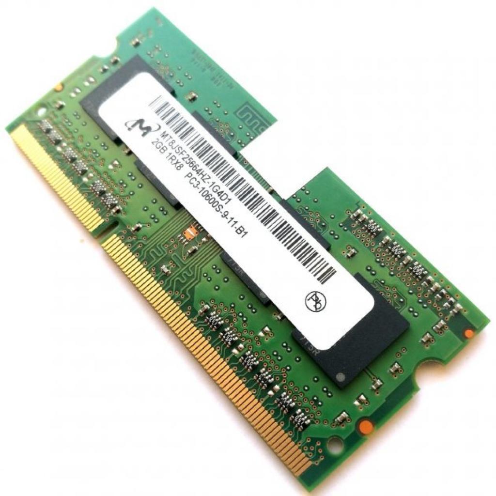 Модуль пам'яті для ноутбука SoDIMM DDR3 2GB 1333 MHz Micron (MT8JSF25664HZ-1G4D1) - зображення 3