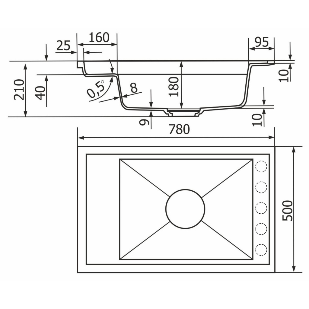 Мийка кухонна GRANADO Royal Estella grafito (+ подрібнювач Algar 1000 + змішувач Ferrol inox + дозатор Redondo inox + (ksg0309) - изображение 12