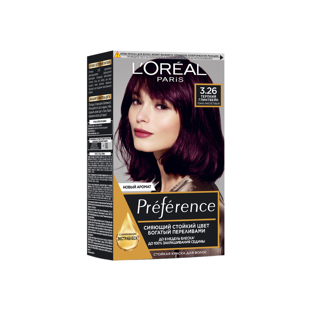 Фарба для волосся L'Oreal Paris Preference 3.26 - Темно-фіолетовий (3600523421930) - зображення 1
