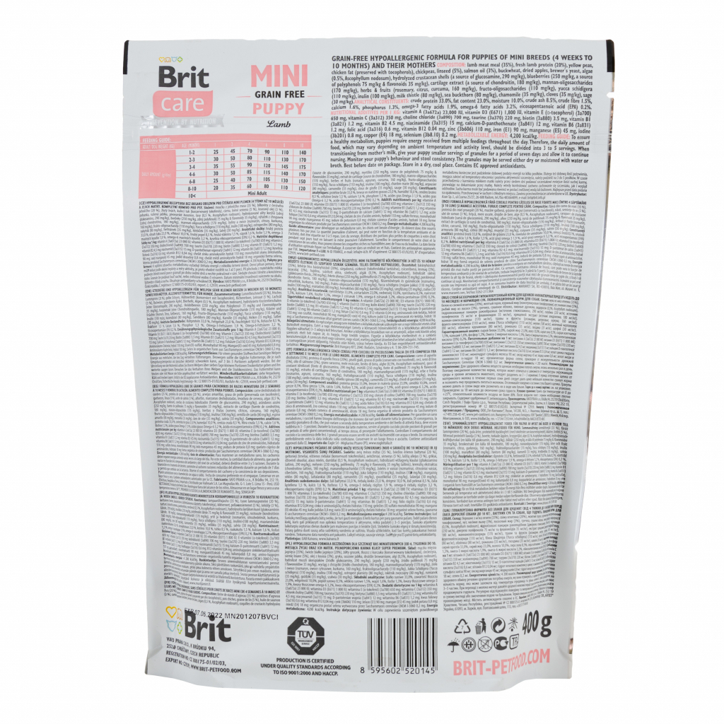 Сухий корм для собак Brit Care GF Mini Puppy Lamb 400 г (8595602520145) - зображення 2