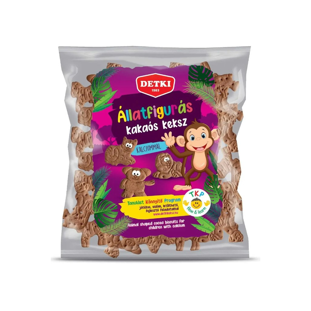 Дитяче печиво Detki Звірятки зі смаком какао, 160 г (5997380352612) - изображение 1
