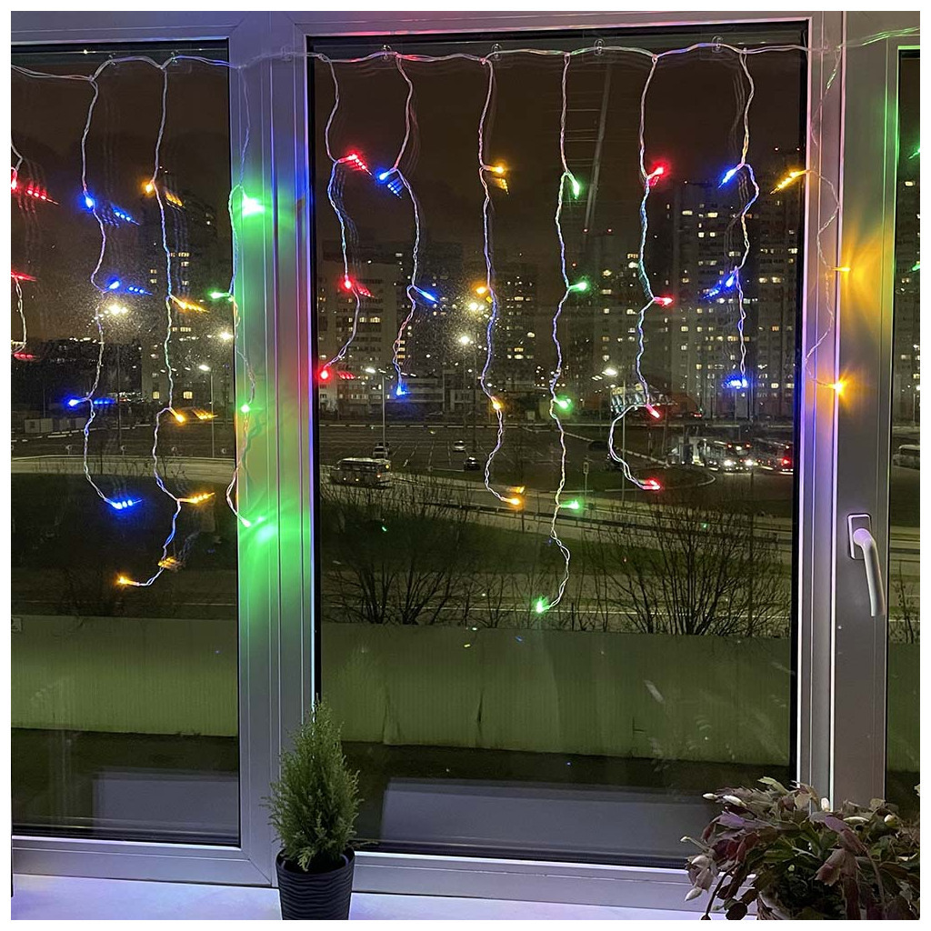 Гірлянда ColorWay Бахрома 3мx0.6м 100Led IP20 кольорова (CW-GF-100L36VMC) - зображення 10
