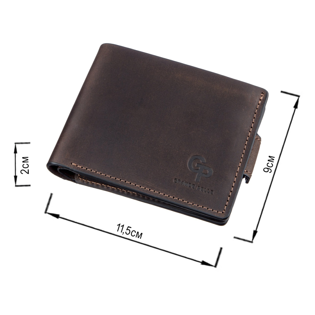 Портмоне Grande Pelle Унісекс Коричневе (11218) - зображення 3