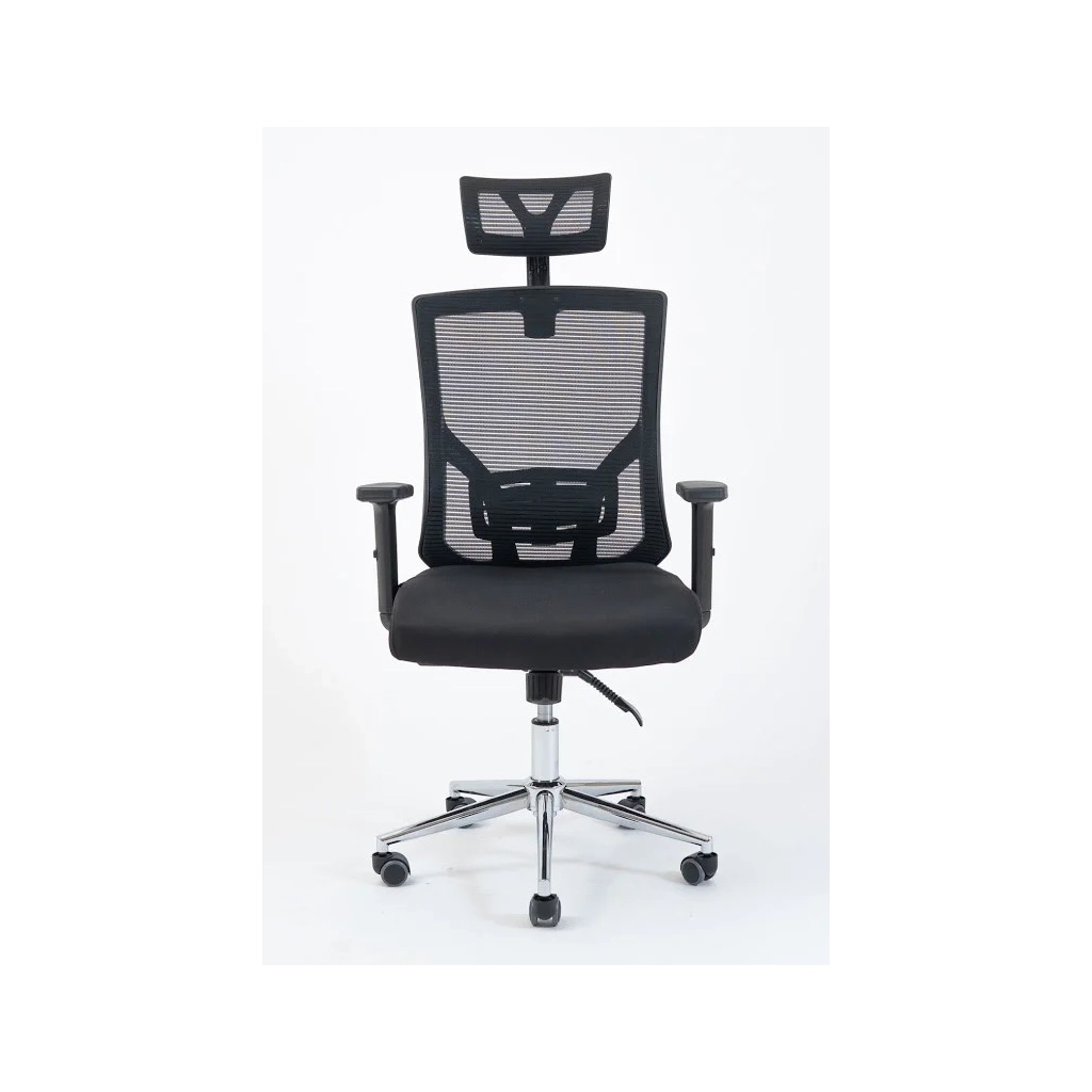 Офісне крісло Richman Роджер Хром сітка чорна (ADD0002376) - зображення 1