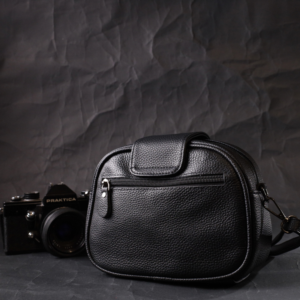 Сумка Vintage З натуральної шкіри Чорна (22354) - зображення 10