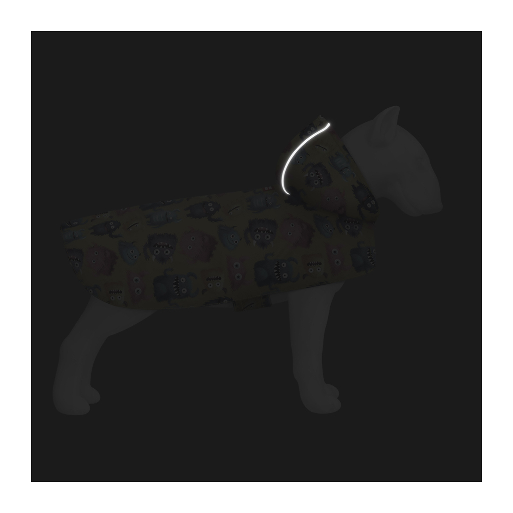 Дощовик для тварин WAUDOG Clothes Накидка з капюшоном Мохнаті монстри XL (359-4050) - зображення 5