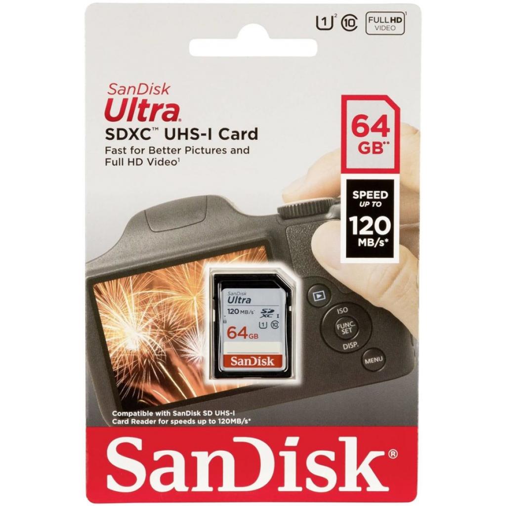 Карта пам'яті SanDisk 64GB SDXC class 10 Ultra (SDSDUN4-064G-GN6IN) - зображення 4