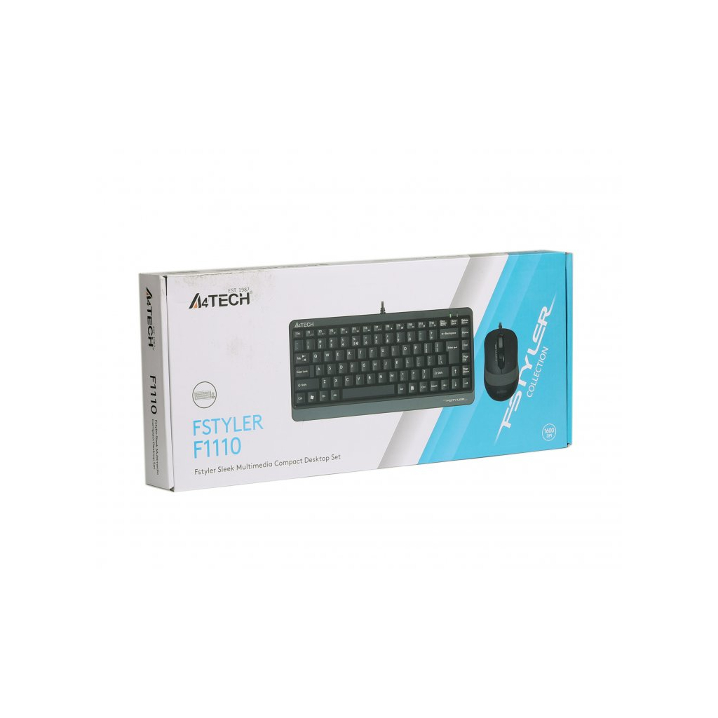 Комплект A4Tech F1110 USB Grey (4711421987547) - зображення 8