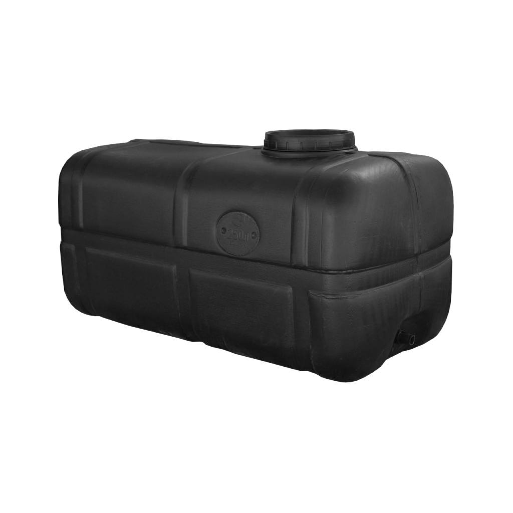Ємність для води Пласт Бак не харчова 250 л прямокутна чорна видувна (5708) - зображення 1