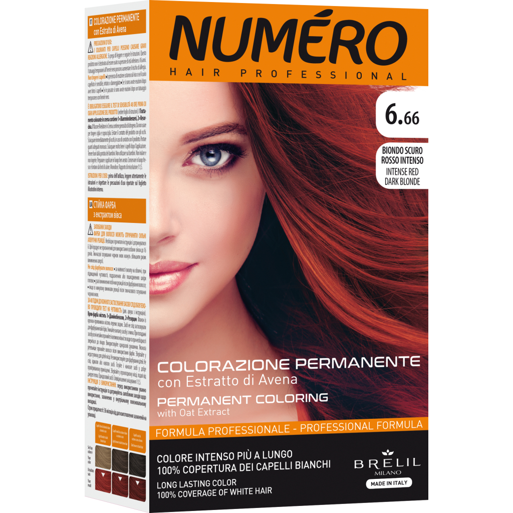 Фарба для волосся Brelil Numero 6.66 - Intense Red Dark Blonde 140 мл (8011935081363) - зображення 1