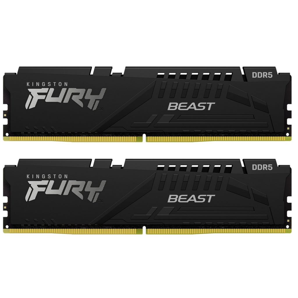 Модуль пам'яті для комп'ютера DDR5 32GB (2x16GB) 6800 MHz Beast Black EXPO Kingston Fury (ex.HyperX) (KF568C34BBEK2-32) - зображення 1