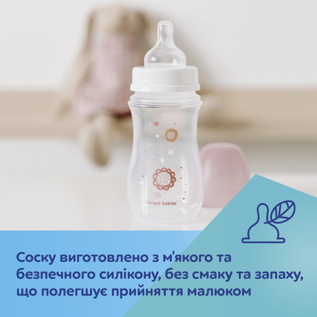 Пляшечка для годування Canpol babies EasyStart Newborn baby з широким отвором 240 мл (35/217_pin) - изображение 11
