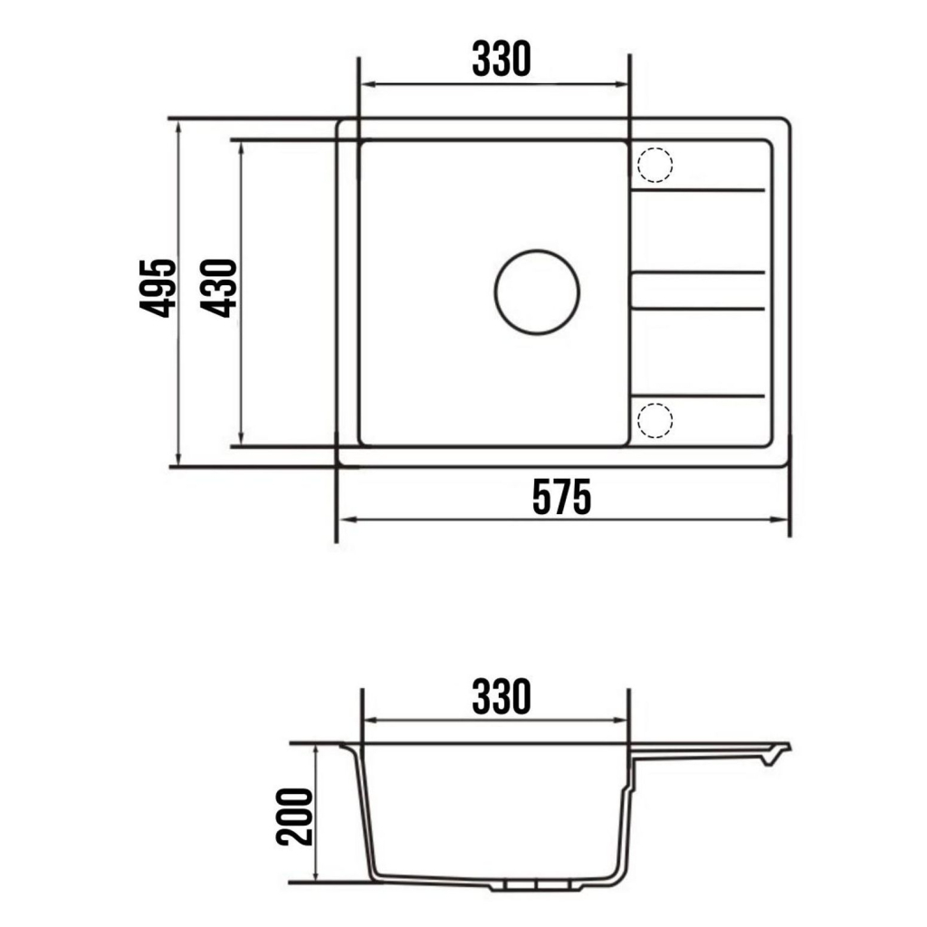 Мийка кухонна GRANADO MADRID grafito (gr1609) - зображення 8