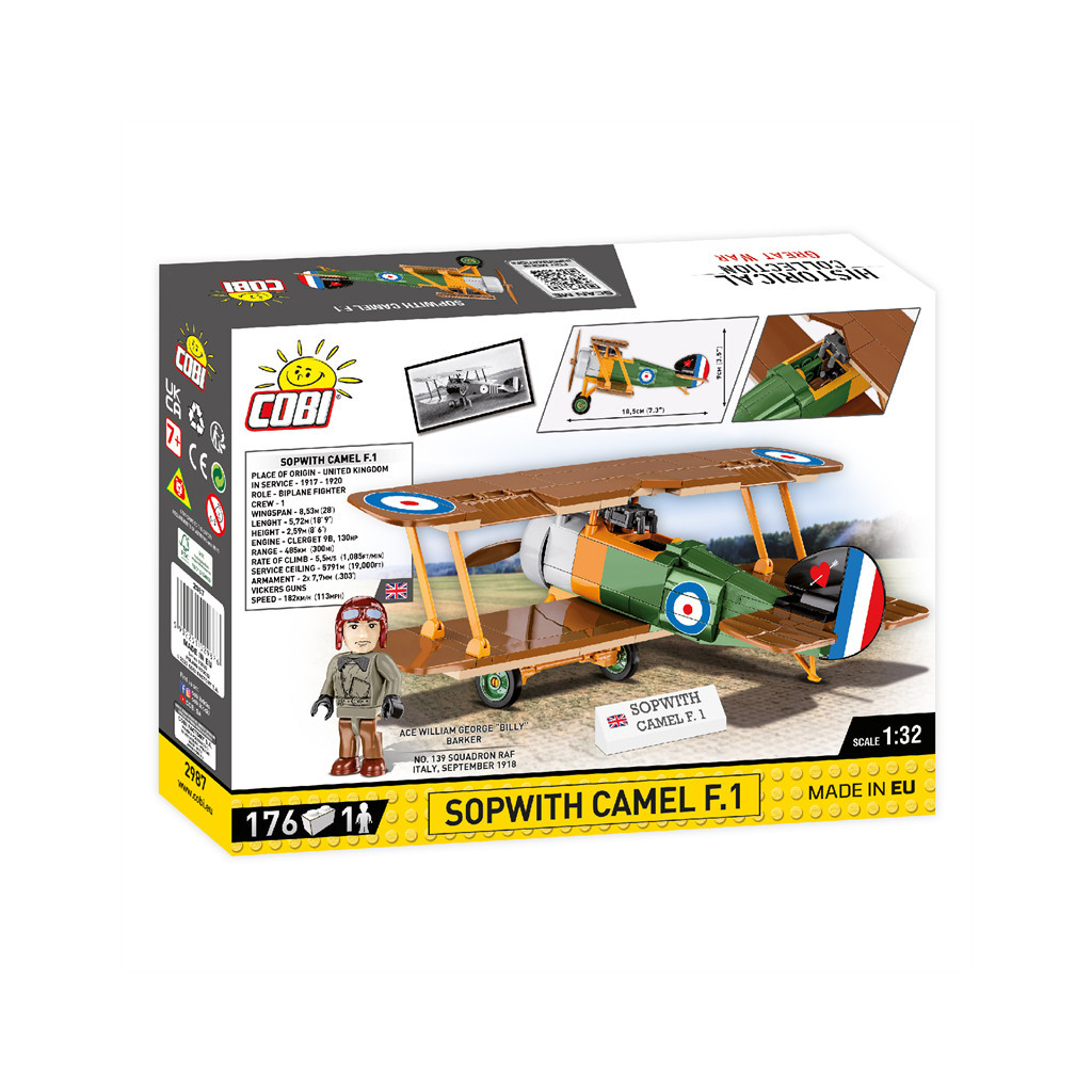 Конструктор Cobi Перша Світова Війна Літак Сопвич Кемел F1, 176 деталей (COBI-2987) - зображення 2